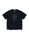 Faux Fur Leopard Tee Black