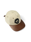 Peace Wreath Leather Brim Cap Creme Brulee