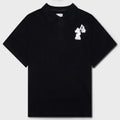 Pique Boxy Polo Shirt - Black/White