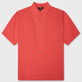 Pleated Textured Shirt - Red