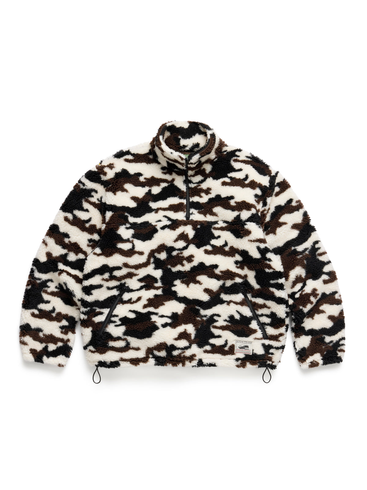 Polar Fleece Half Zip Jacket Snow Camo
