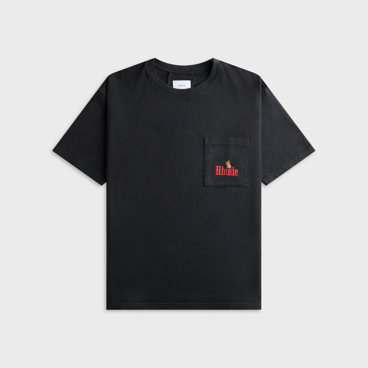 Rhude American Spirit Short Sleeve Pocket Graphic Tee - Vintage Black / Red