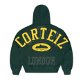 LUNDUN STITCH ZIP HOODIE [FOREST / YELLOW]