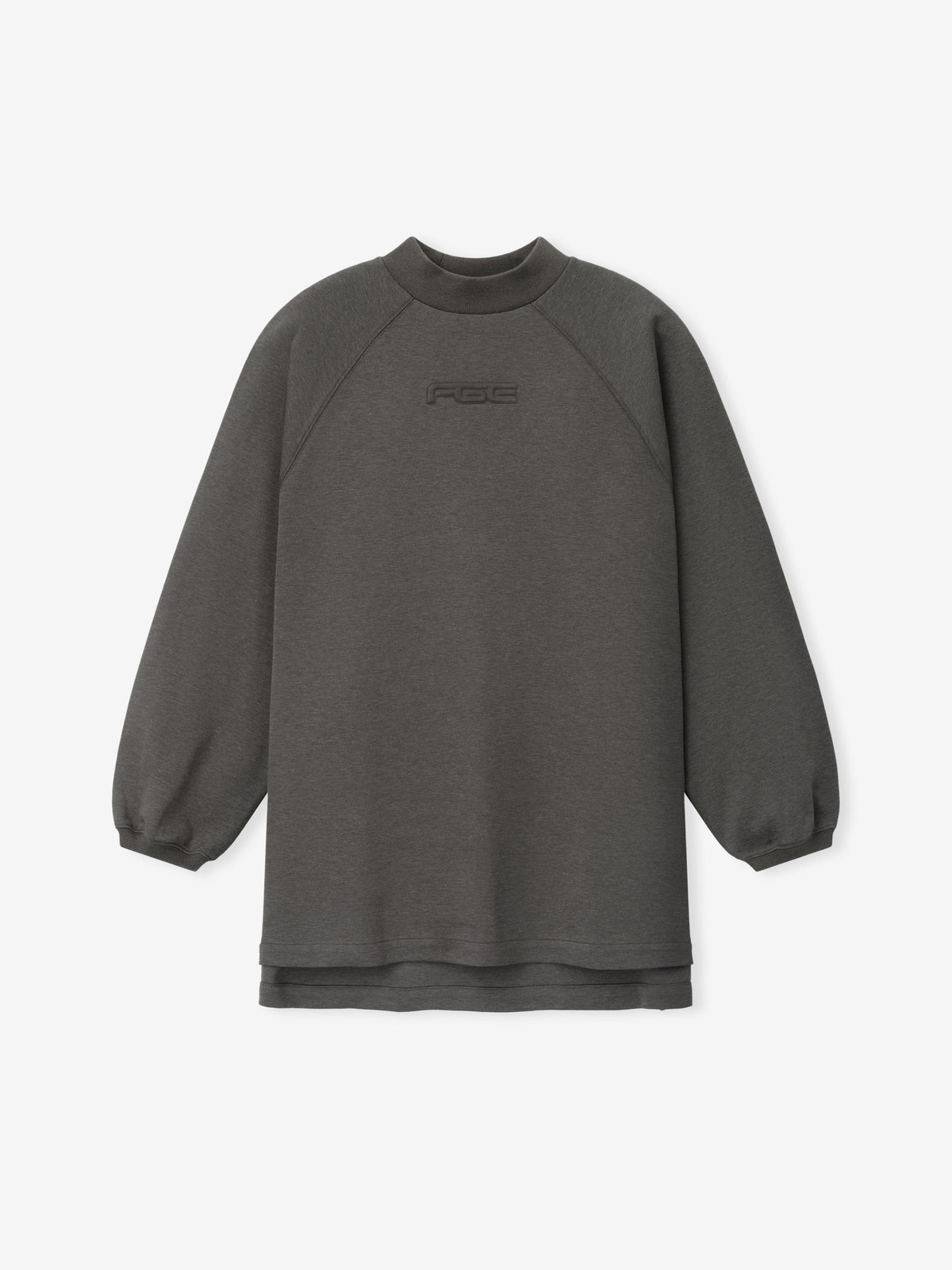 Pique 90s Relaxed Mockneck Raglan LS Tee