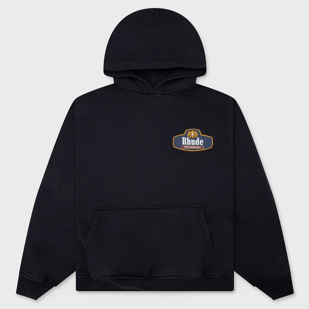 Racing Crest Hoodie - Vintage Black/Navy