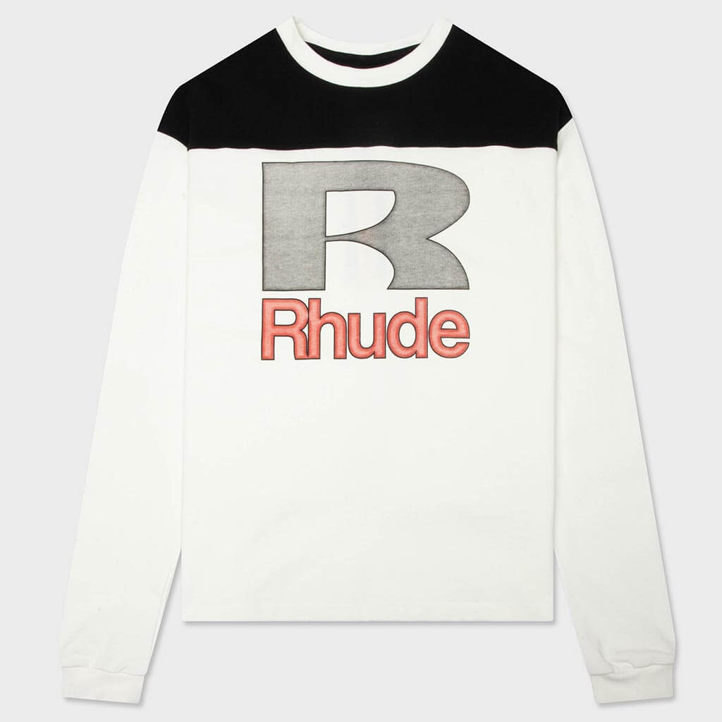 Racing Panel L/S Tee - White/Black/Red