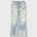 Repaired Boot Cut Jean - Mist Indigo