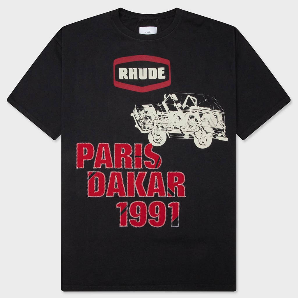 Rhude AWD Patch Tee - Vintage Black/White/Red