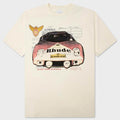 Rhude Slip Tee - Vintage White/Black/Red