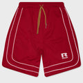 Rhude Mesh Piping Baggy Track Short - Red/White
