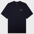 S/S Signature Script T-Shirt - Dark Navy/Dusty Heather