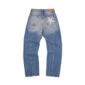 STITCH DOWN BAGGY JEANS [FADED INDIGO]