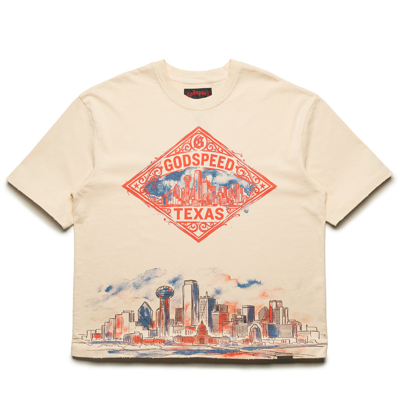 Godspeed New York Texas Skyline Tee - Bone