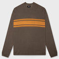Lightweight Striped Sweater - Brown