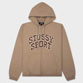Stussy Sport Zip Hoodie - Tan