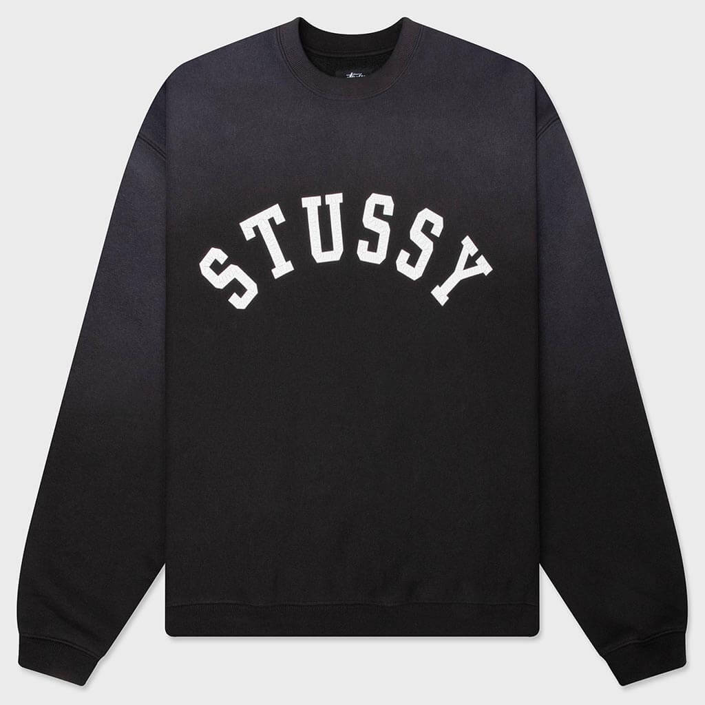 Sun Faded Oversized Crew - Black