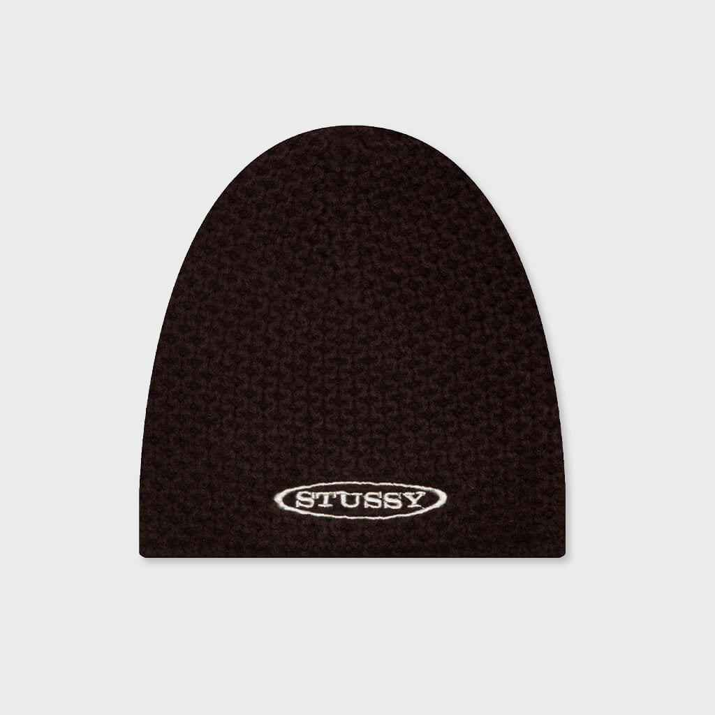 Textured Knit Skullcap - Brown