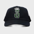 S Crown Trucker Cap - Black
