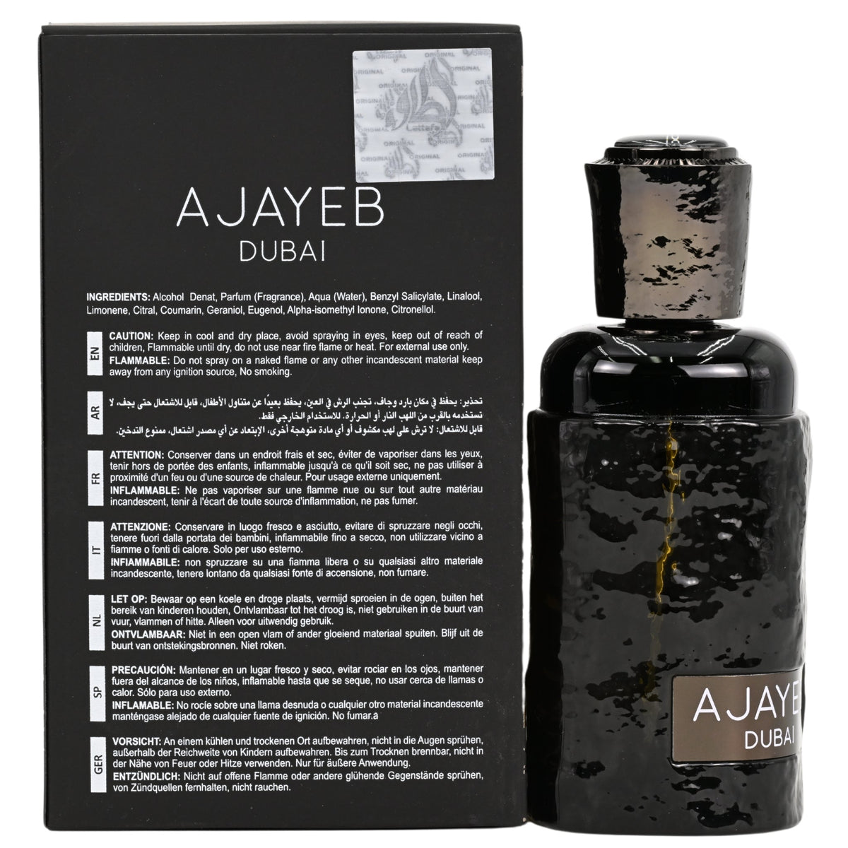 Ajayeb Dubai by Lattafa perfume for unisex EDP 3.3 / 3.4 oz New in Box