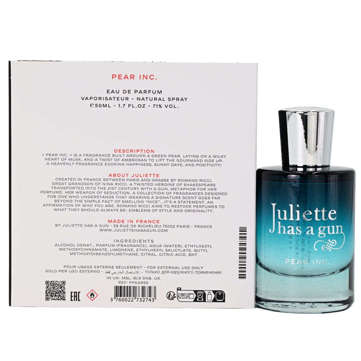 Pear Inc. by Juliette has a Gun perfume for her EDP 1.7 oz New in Box