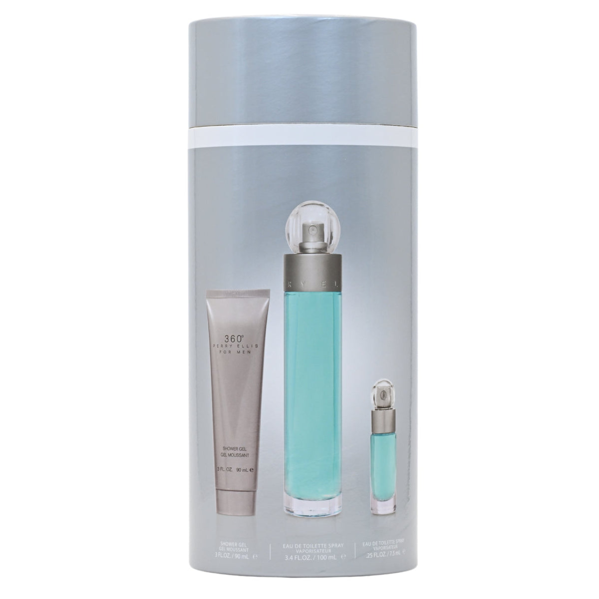 360 by Perry Ellis for men 3 pcs gift set New in Canister