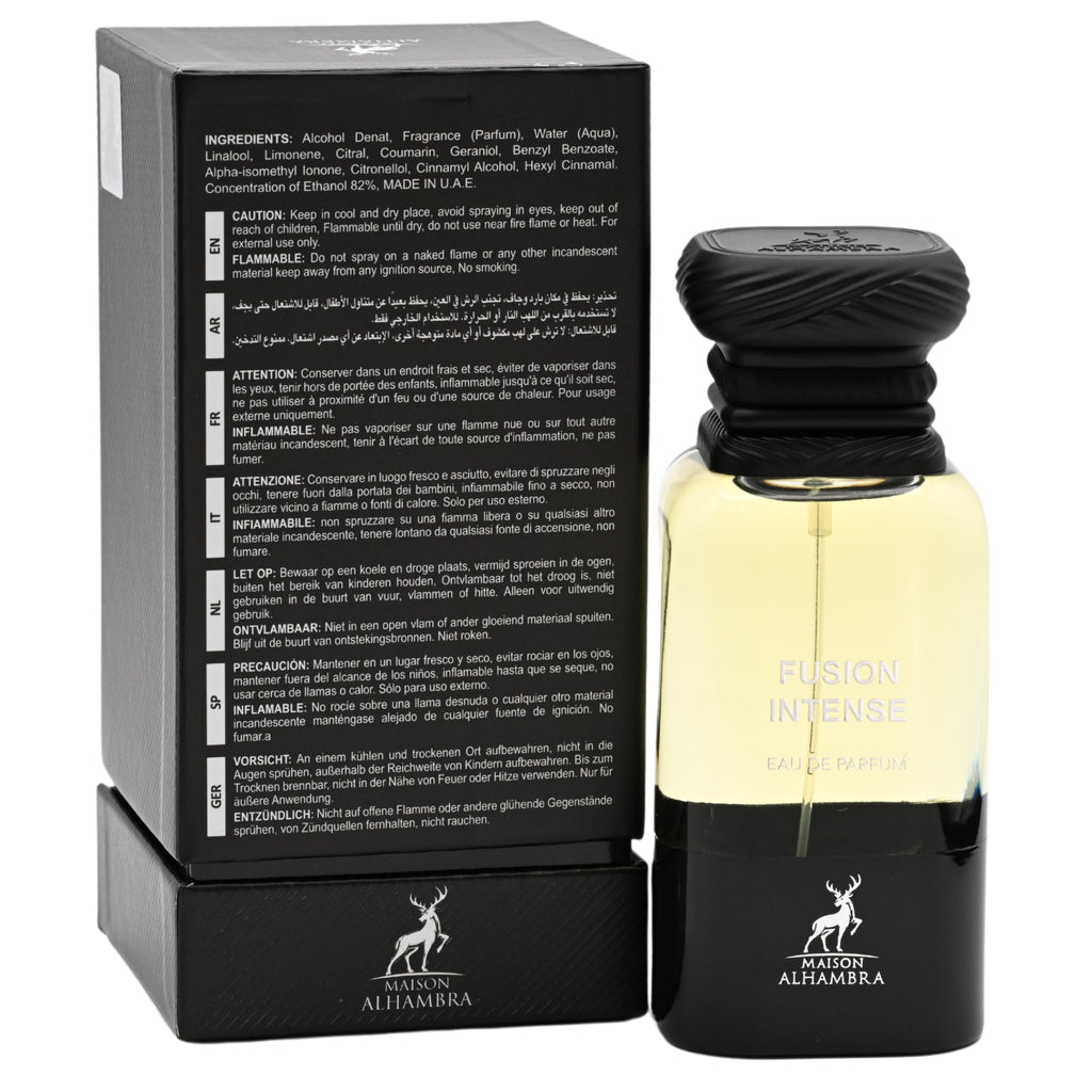 Fusion Intense by Maison Alhambra cologne for men EDP 2.7 oz New in Box
