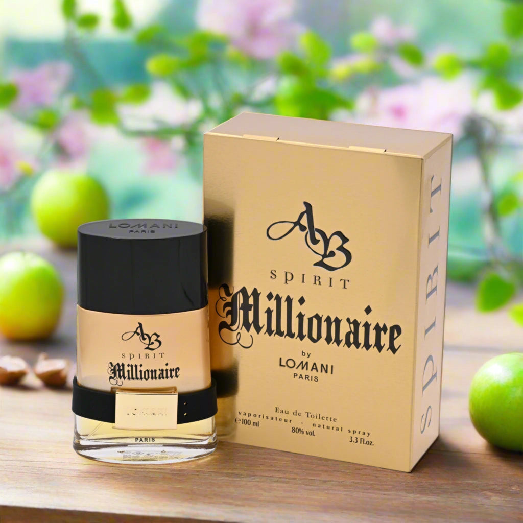 AB SPIRIT MILLIONAIRE by Lomani men 3.3 oz 3.4 edt cologne NEW IN BOX