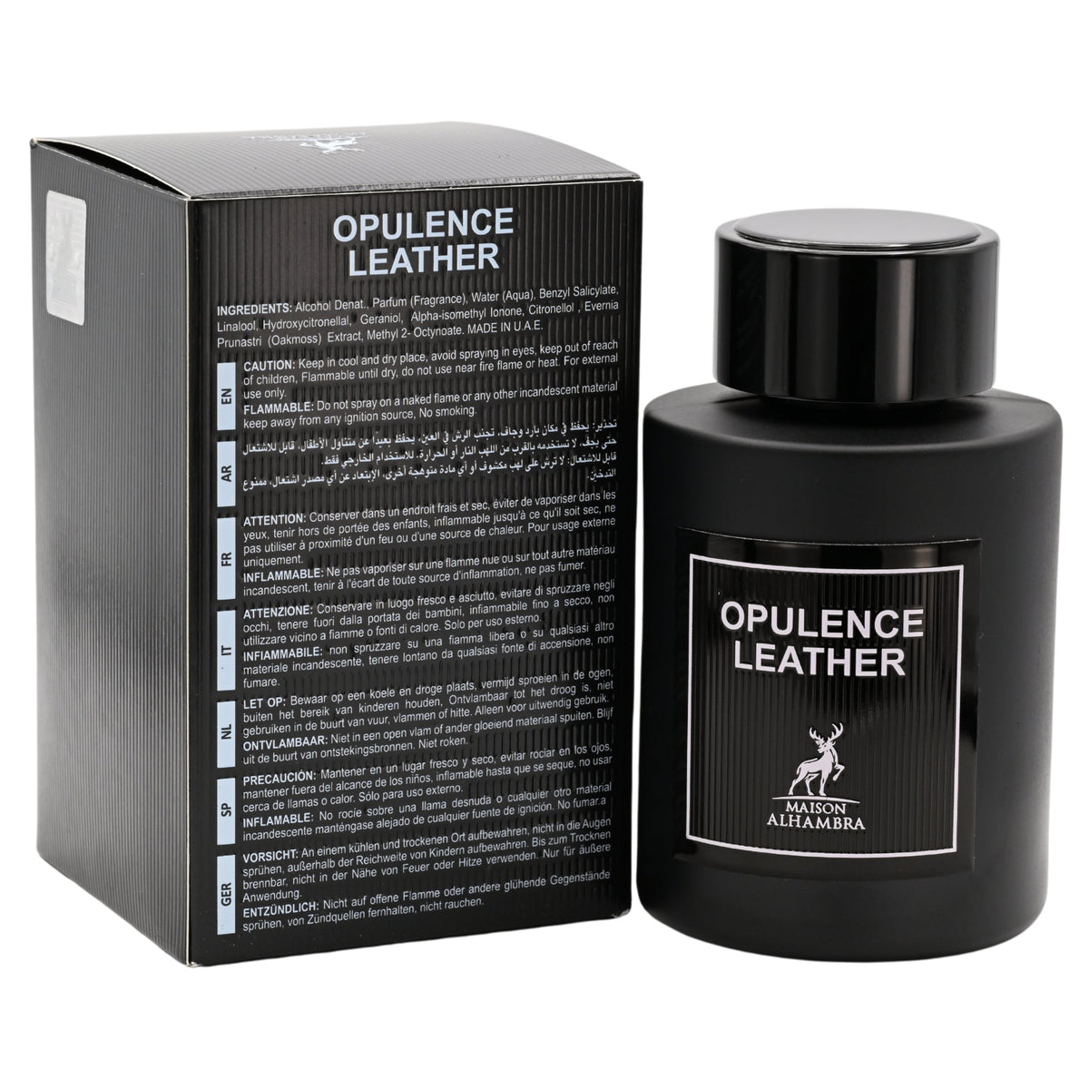 Opulence Leather by Maison Alhambra cologne men EDP 3.3 / 3.4 oz New in Box
