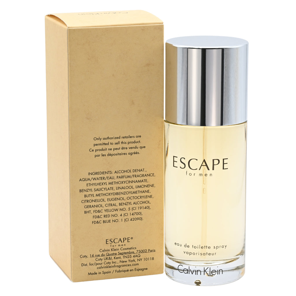 ESCAPE by Calvin Klein Cologne for Men EDT 3.3 / 3.4 oz New in Box