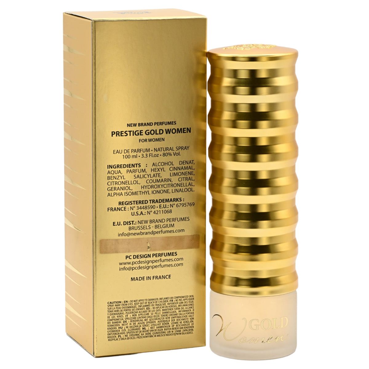 Prestige Gold Women by New Brand perfume EDP 3.3 /3.4 oz New In Box