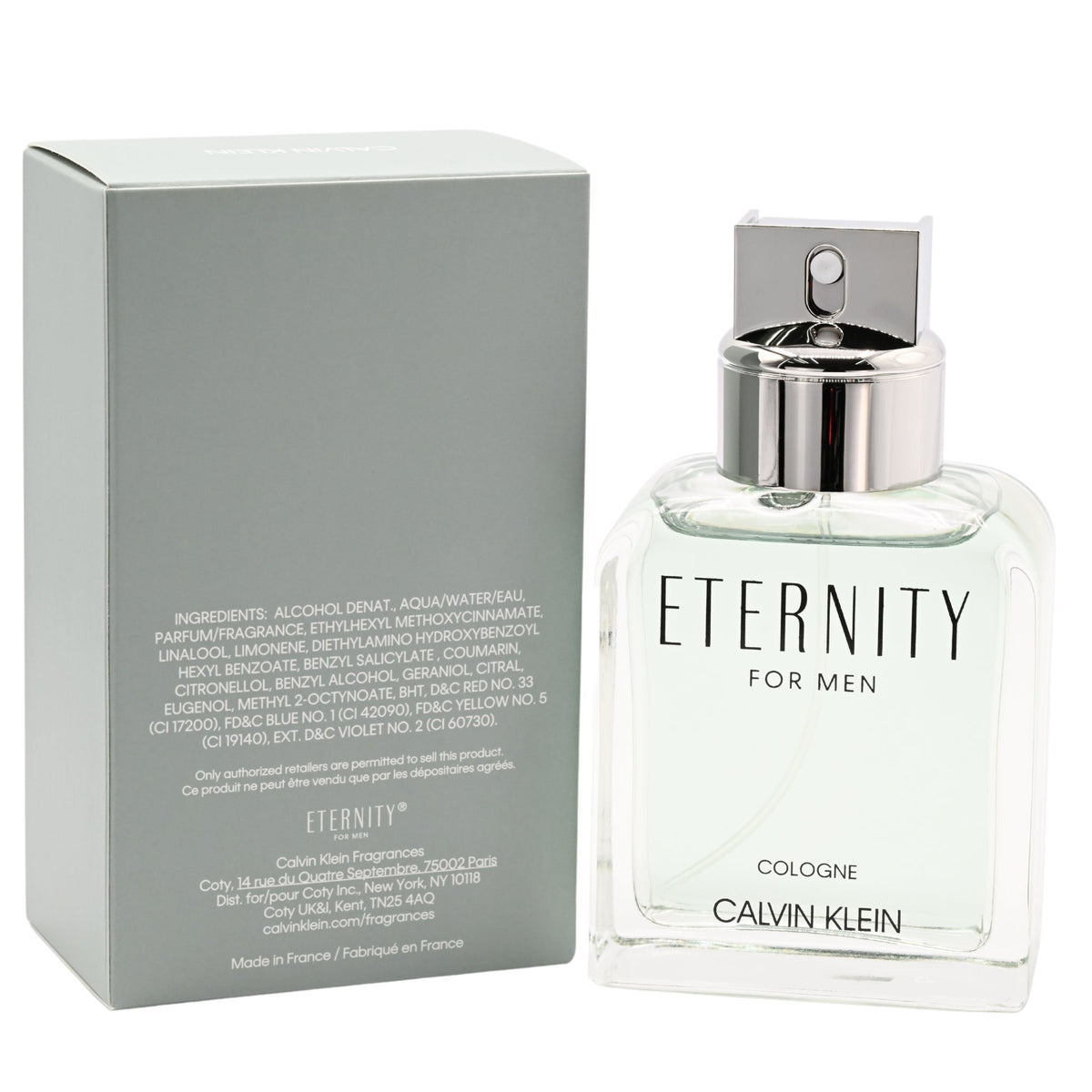 Eternity Cologne by Calvin Klein for men EDT 3.3 / 3.4 oz New in Box