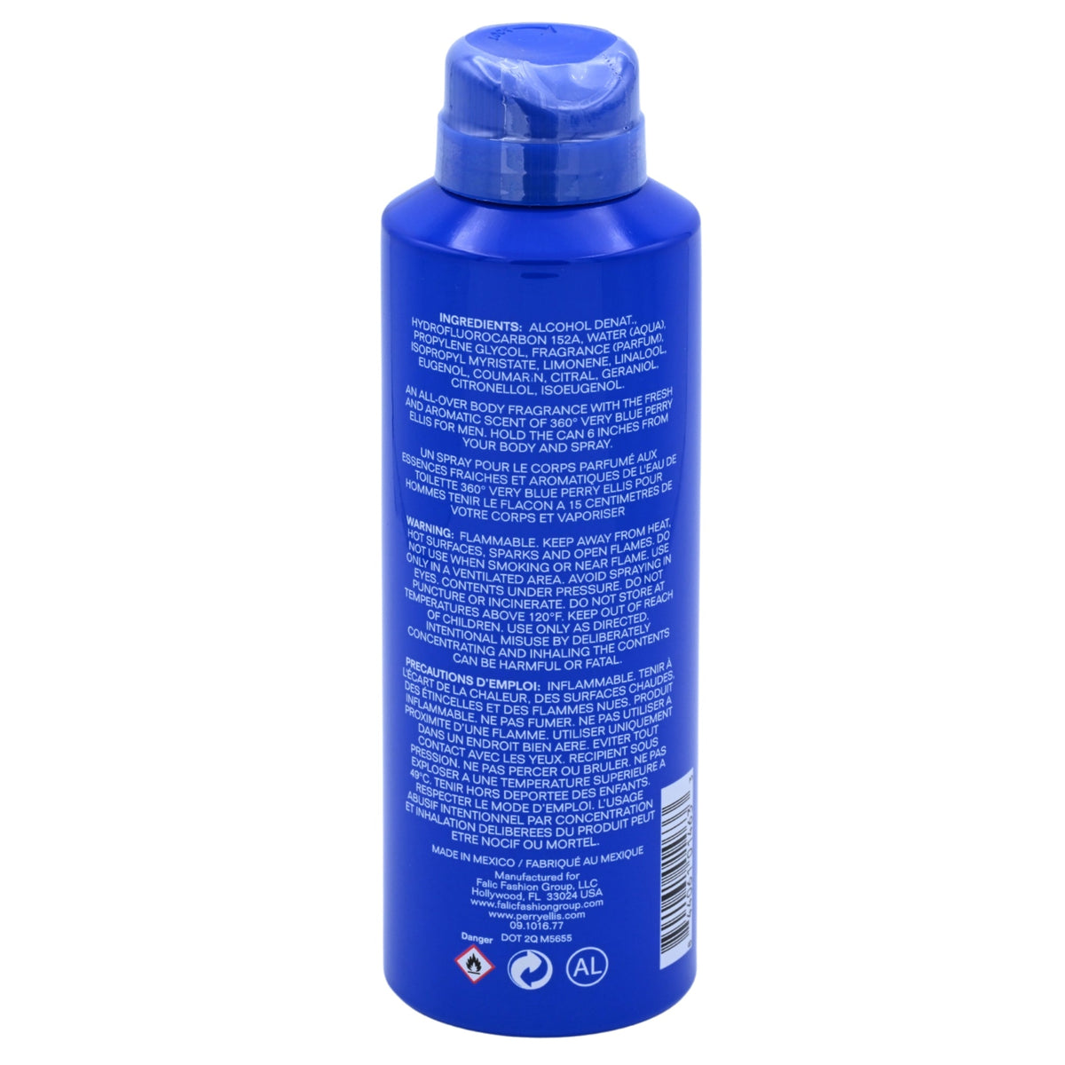 360 Very Blue by Perry Ellis 6.0 oz Deodorizing Body Spray