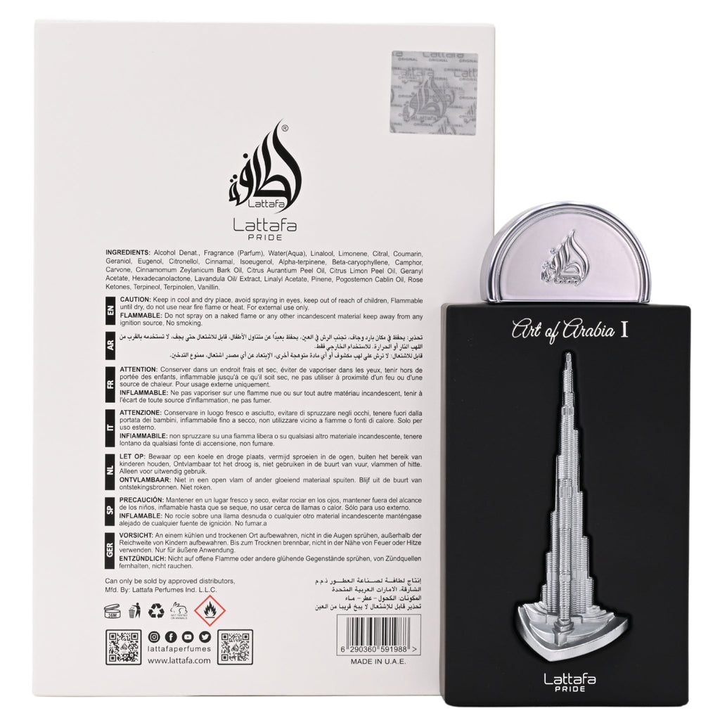 Pride Art Of Arabia I by Lattafa perfume unisex EDP 3.3 / 3.4 oz New in Box
