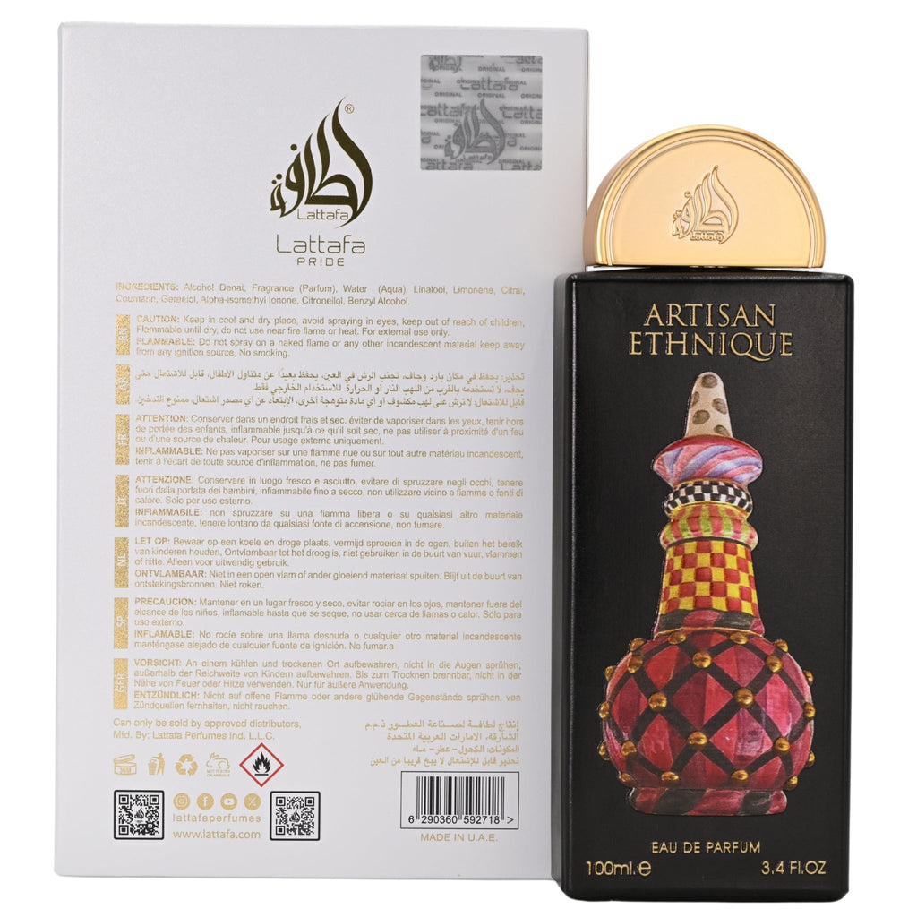 Artisan Ethnique by Lattafa perfume for unisex EDP 3.3 / 3.4 oz New in Box