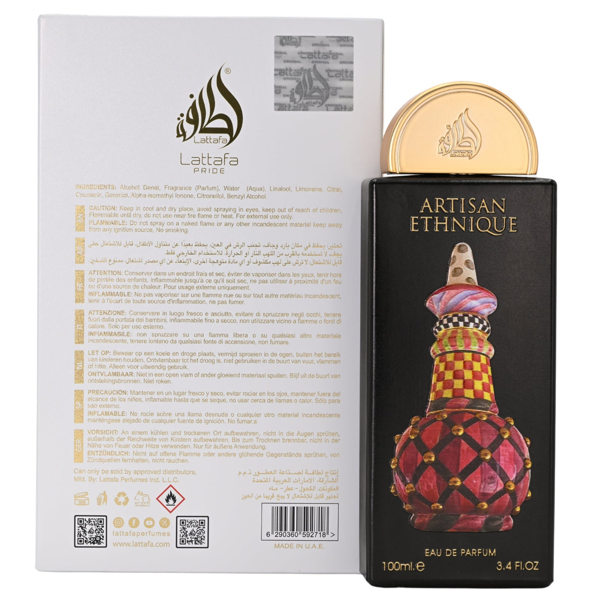 Artisan Ethnique by Lattafa perfume for unisex EDP 3.3 / 3.4 oz New in Box