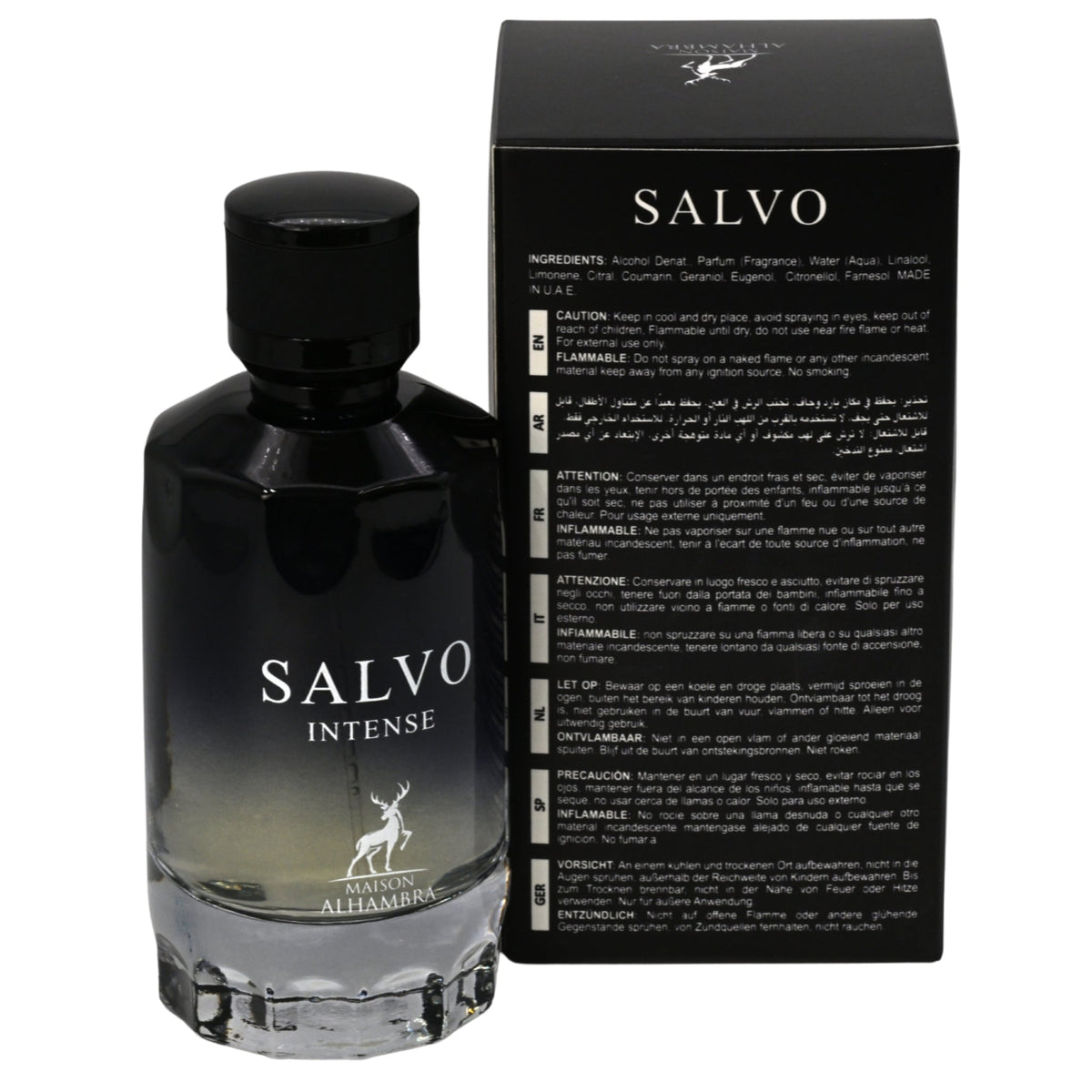 Salvo Intense by Maison Alhambra cologne for men EDP 3.3 / 3.4 oz New in Box