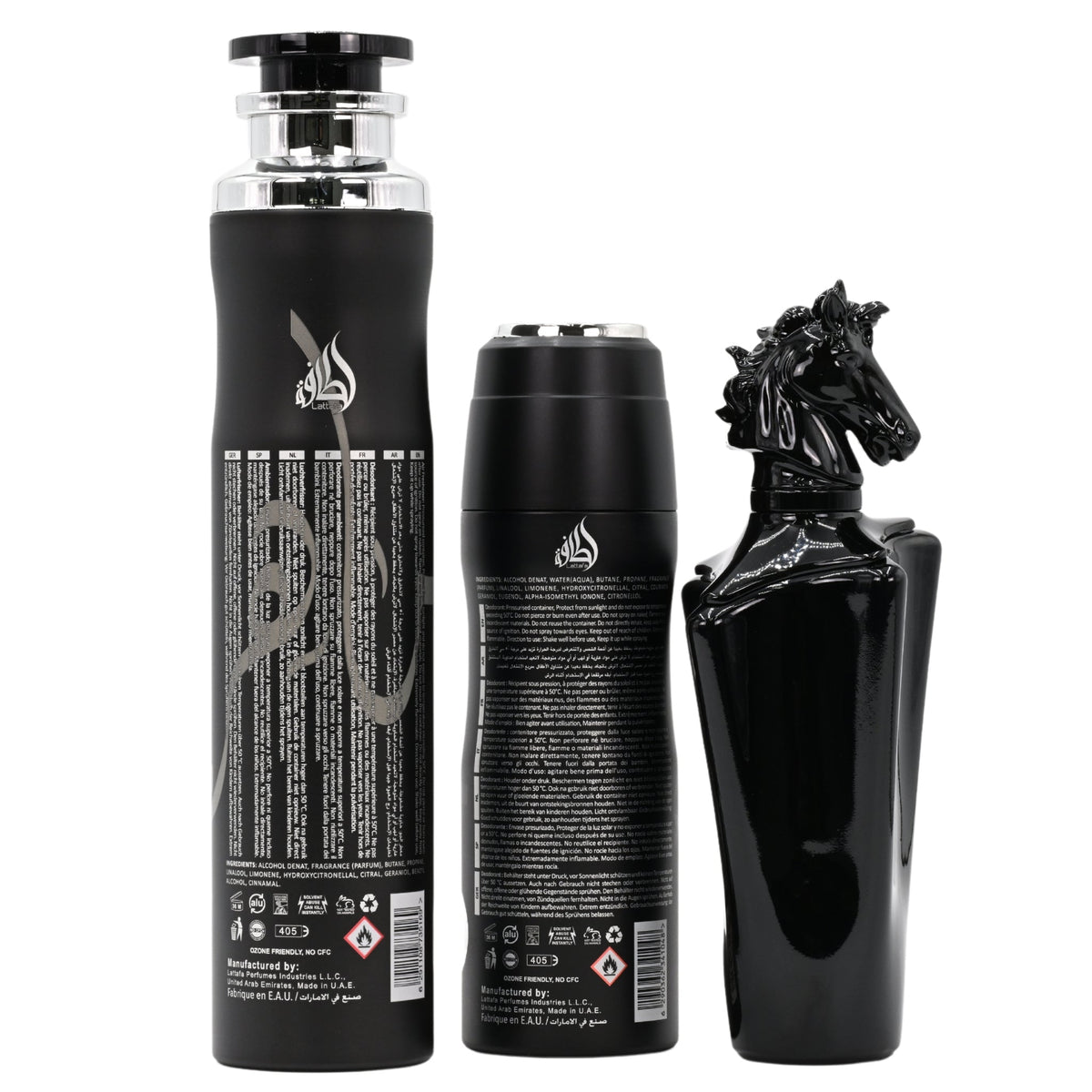 Maahir Black Edition by Lattafa for Unisex 3pcs Gift set New in Box