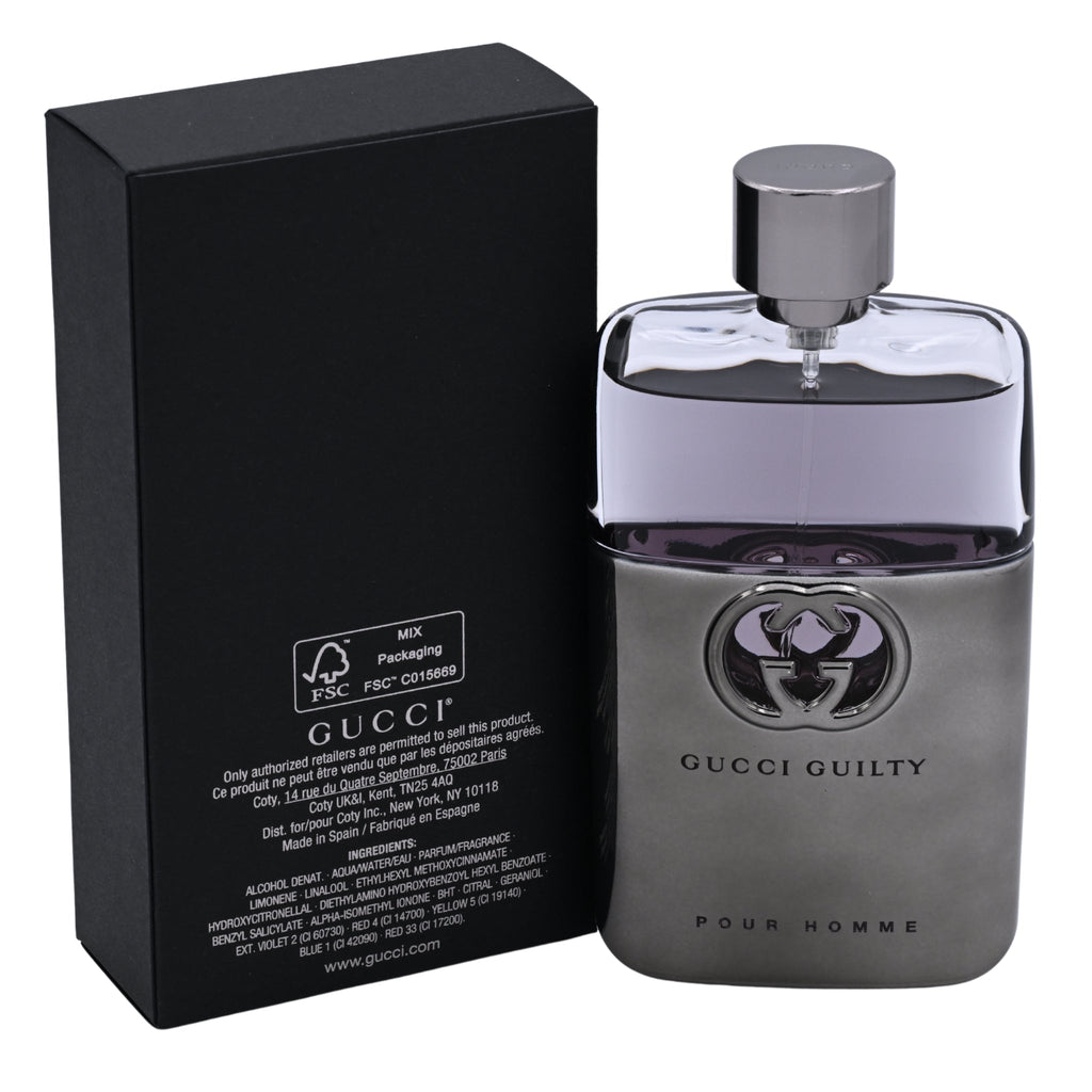 GUILTY Pour Homme by Gucci 3.0 / 3 oz 90 ml EDT Cologne for Men NEW IN BOX