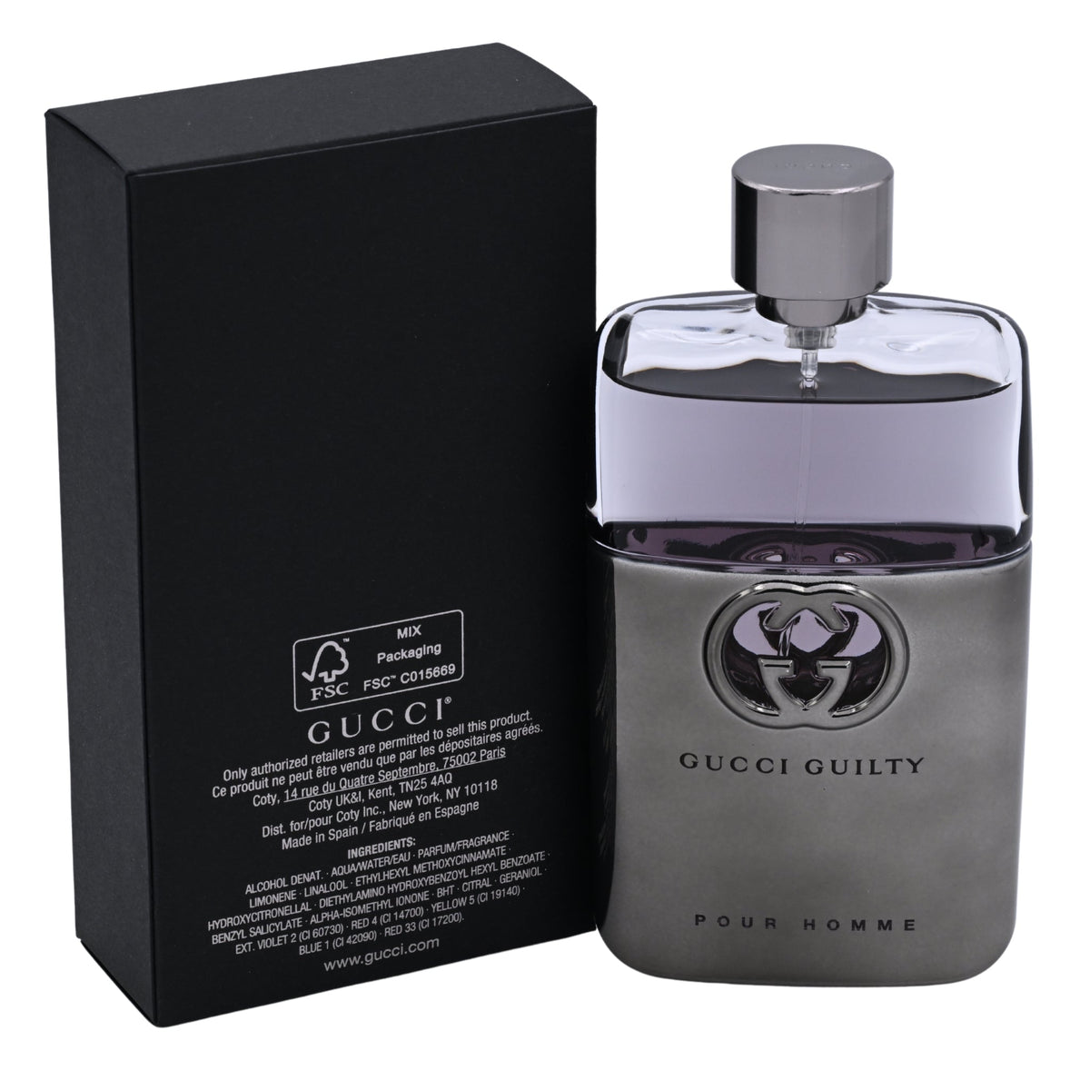 GUILTY Pour Homme by Gucci 3.0 / 3 oz 90 ml EDT Cologne for Men NEW IN BOX
