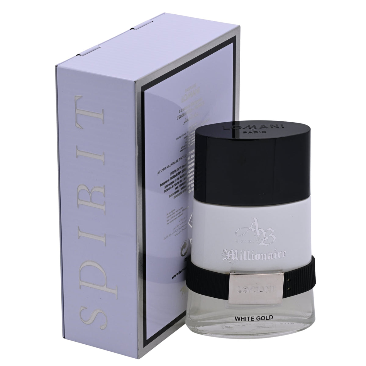 AB Spirit Millionaire White Gold by Lomani for men EDP 3.3 / 3.4 oz New in Box