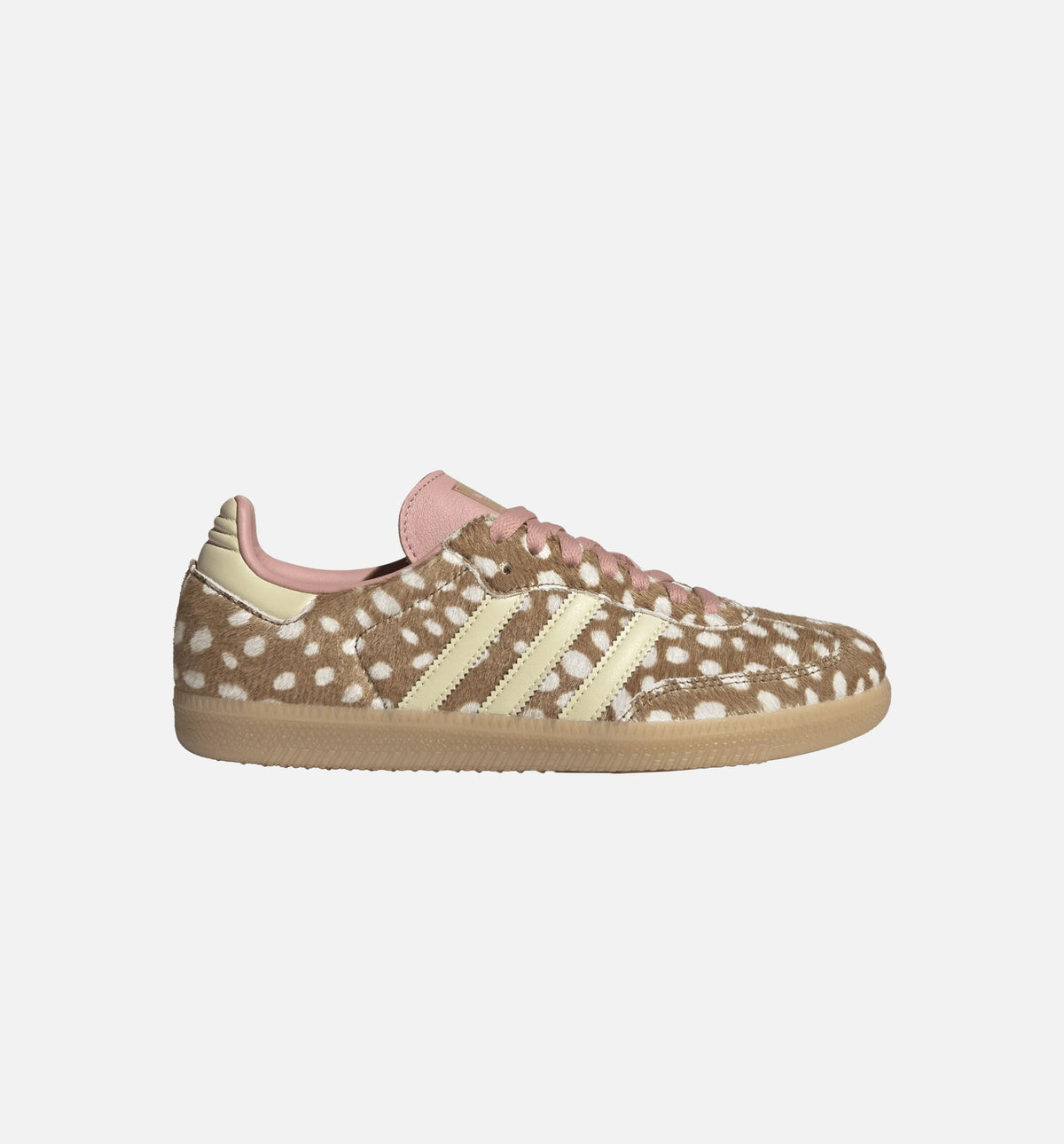Samba OG Deer Print Womens Lifestyle Shoe - Brown Desert/Warm Vanilla/Wonder Mauve