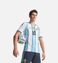Argentina 26 Home Messi Authentic Mens Jersey - White/Icey Blue/Light Blue