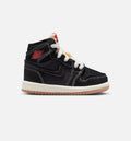 Air Jordan 1 Retro High OG Flight Club Infant Toddler Lifestyle Shoe - Black/Sail/Gum Medium Brown/University Red