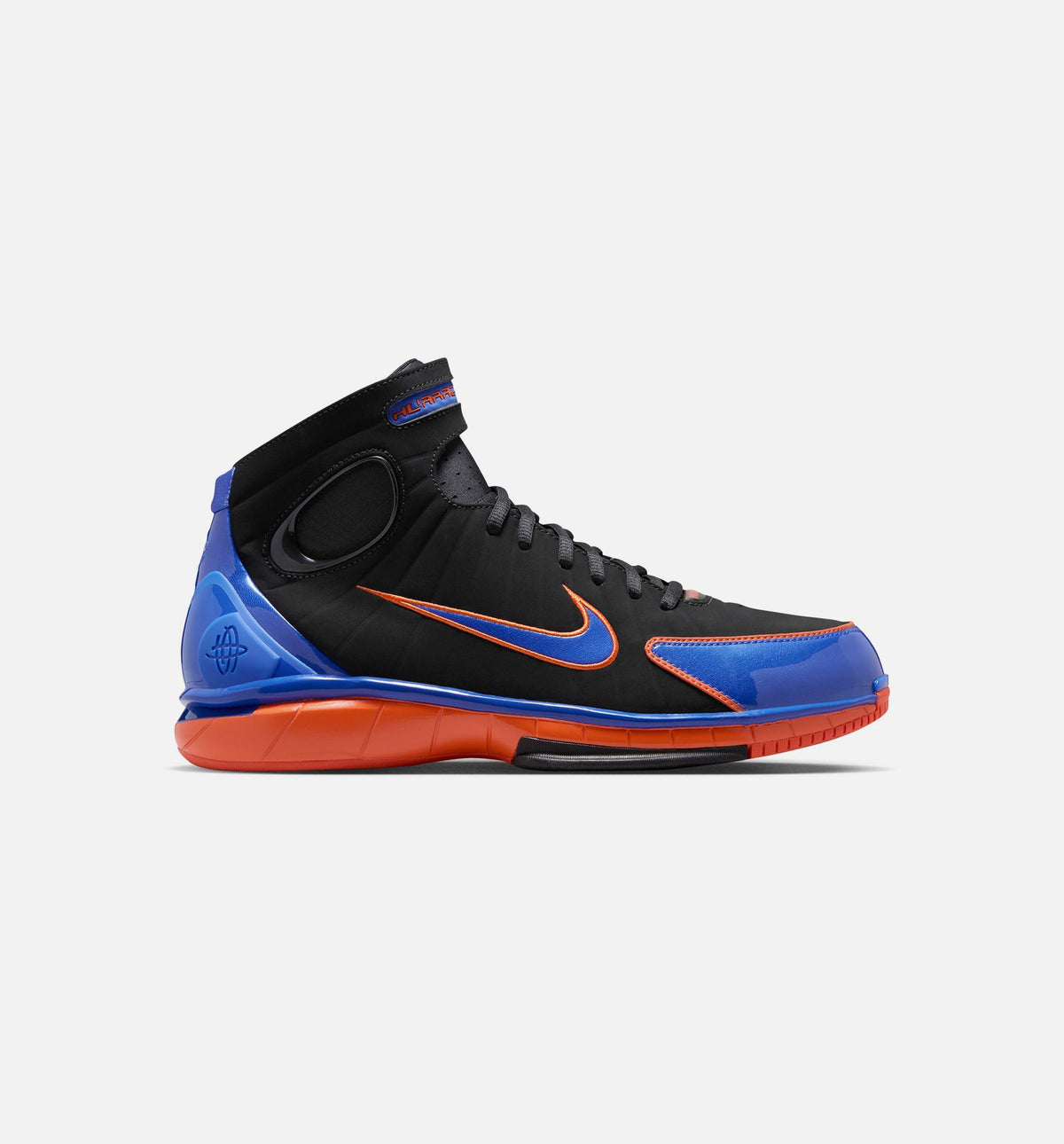 Air Zoom Huarache 2K4 Penny Hardaway Mens Basketball Shoe - Black/Varsity Royal/Safety Orange