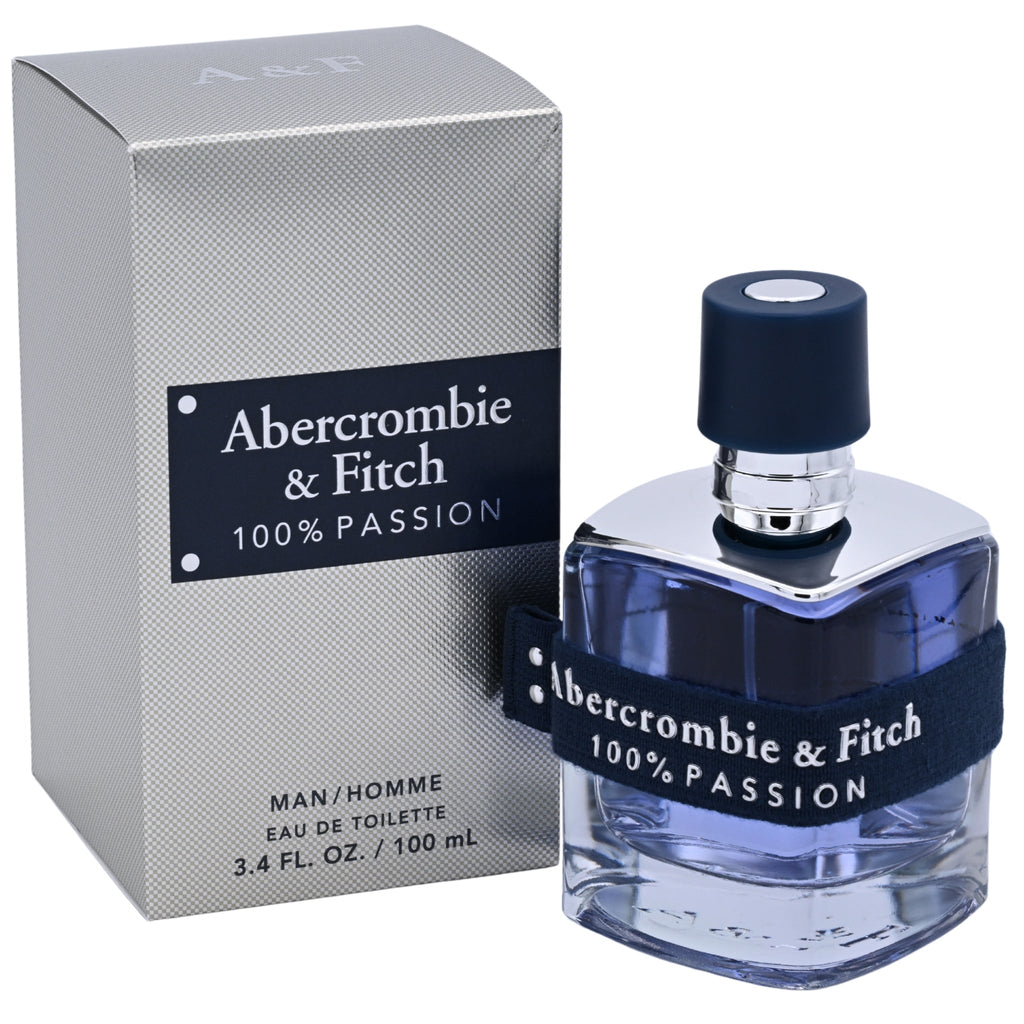 Abercrombie & Fitch 100% Passion Eau de Toilette (EDT) Spray for Men 3.4 oz / 100 ml
