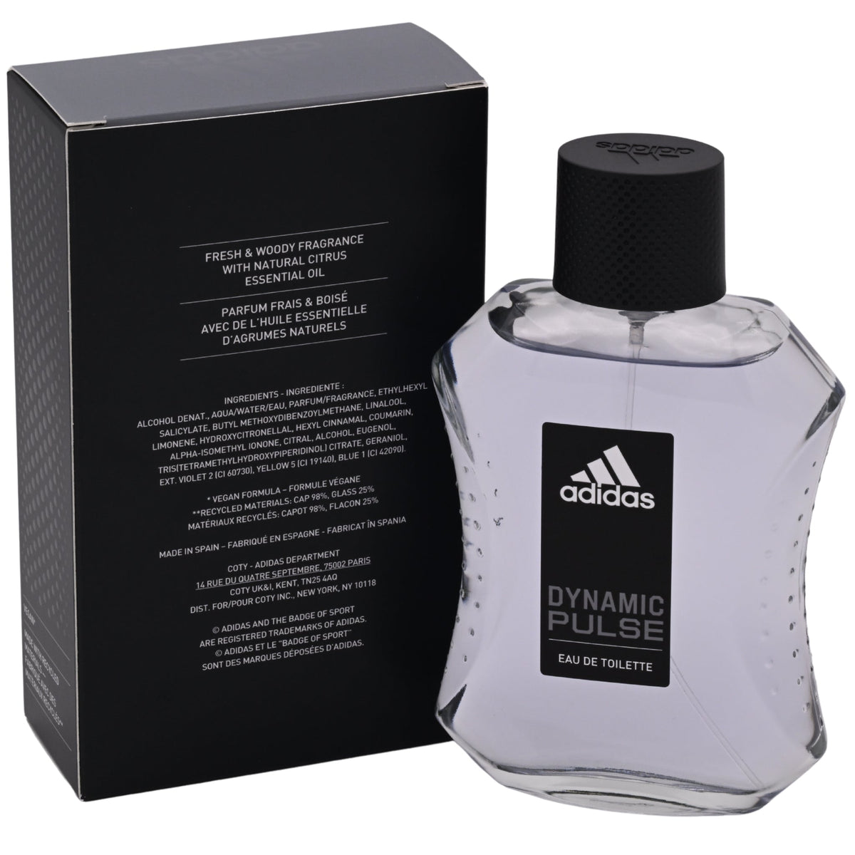 Adidas DYNAMIC PULSE Cologne for Men 3.4 oz edt 3.3 Spray New in BOX