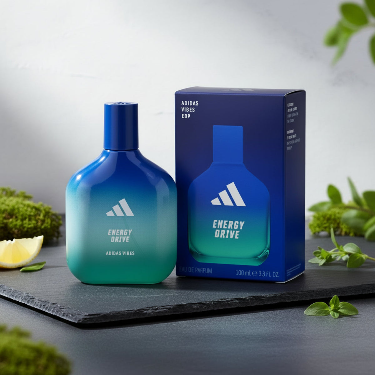 Adidas Vibes Energy Drive Eau de Parfum Spray for Men 3.3 oz (100 ml) New Retail Box