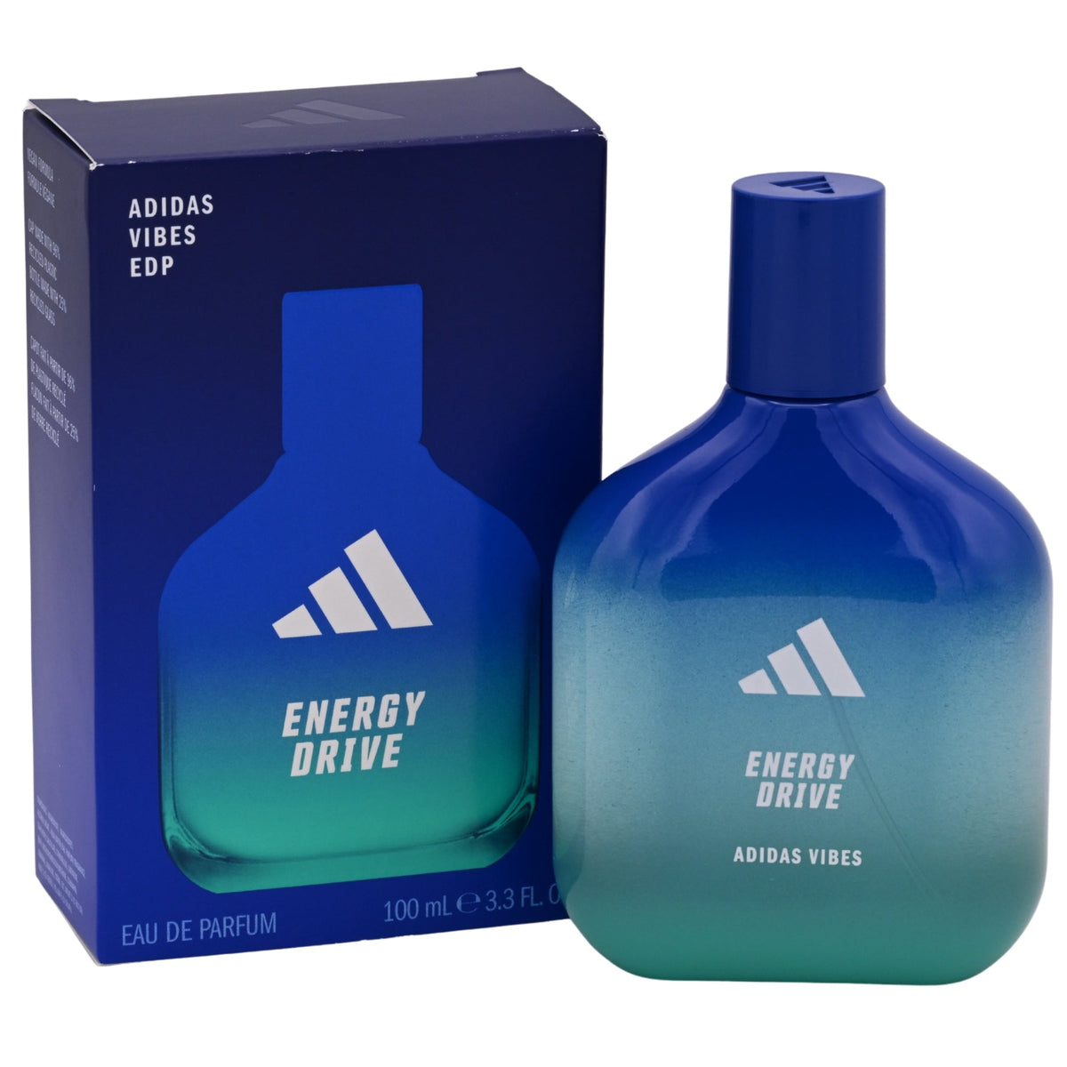 Adidas Vibes Energy Drive Eau de Parfum Spray for Men 3.3 oz (100 ml) New Retail Box