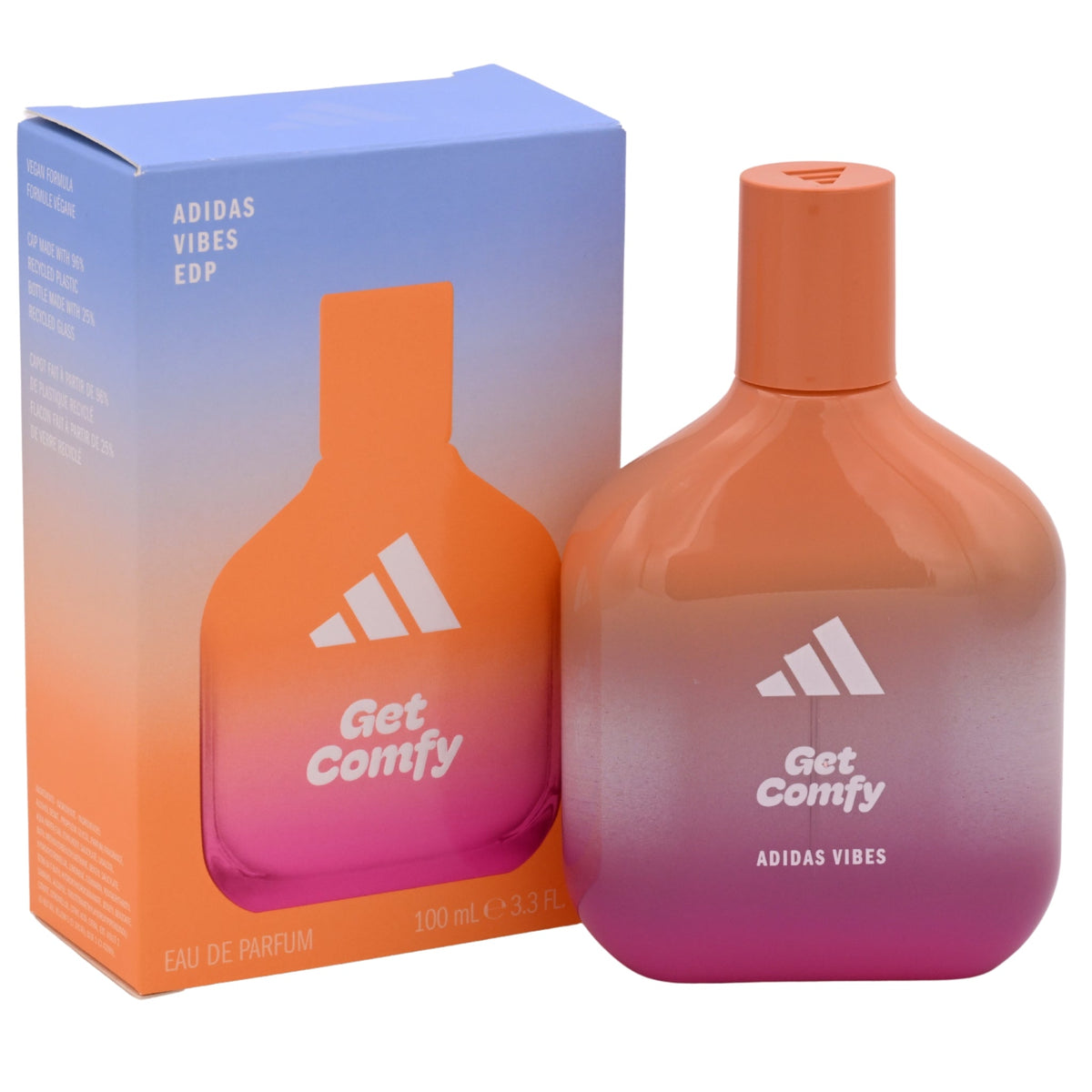 Adidas Vibes Get Comfy Eau de Parfum Spray for Men 3.3 oz (100 ml) - New Retail Box