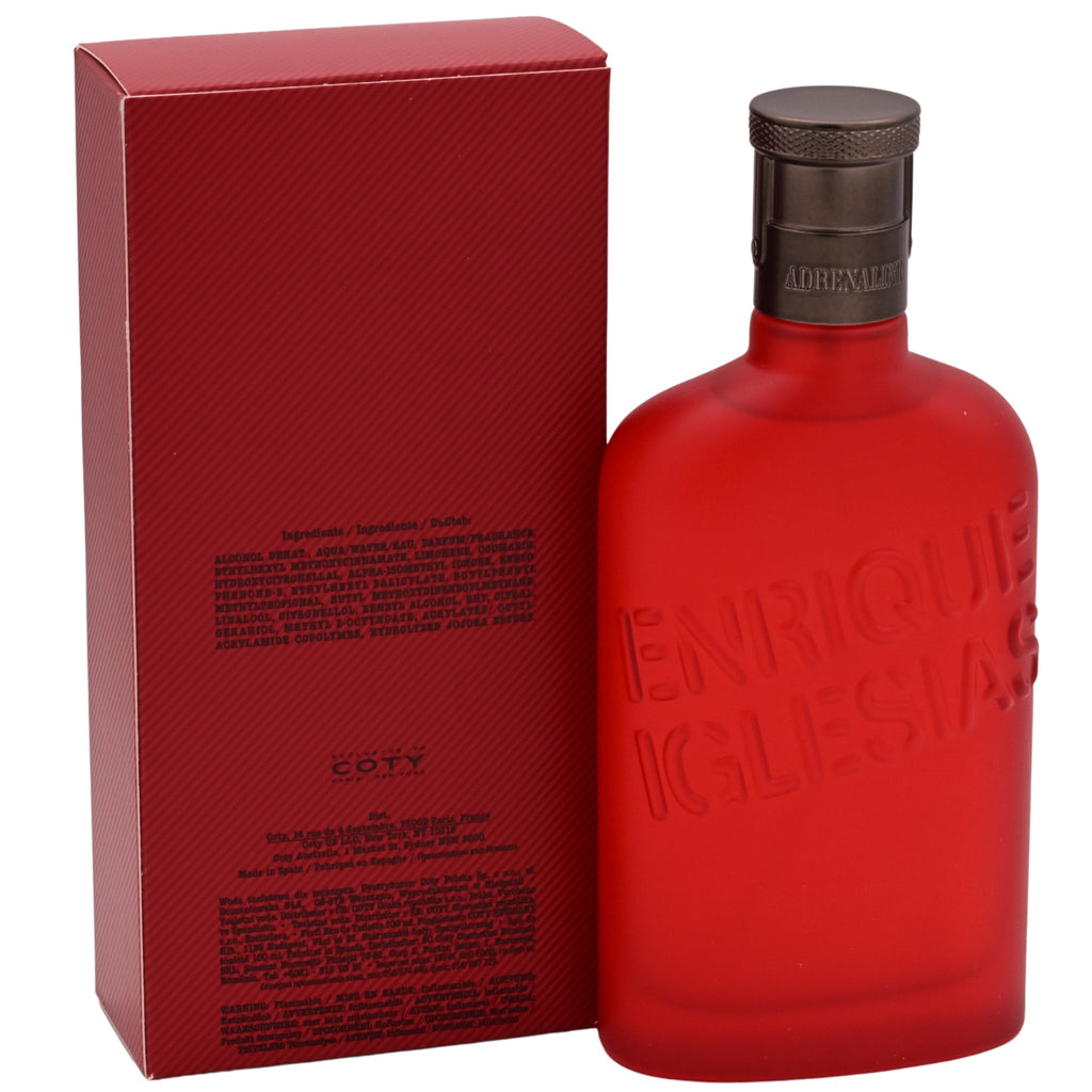ADRENALINE Enrique Iglesias men cologne edt 3.4 oz 3.3 NEW IN BOX